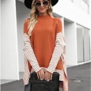 NWT Cross tree Lane burnt orange one size knit sweater UT, Burnt Orange, Texas